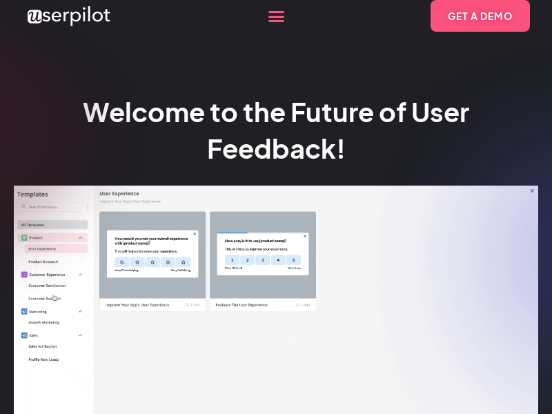Surveys   Userpilot