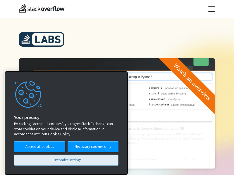Stack Overflow Labs