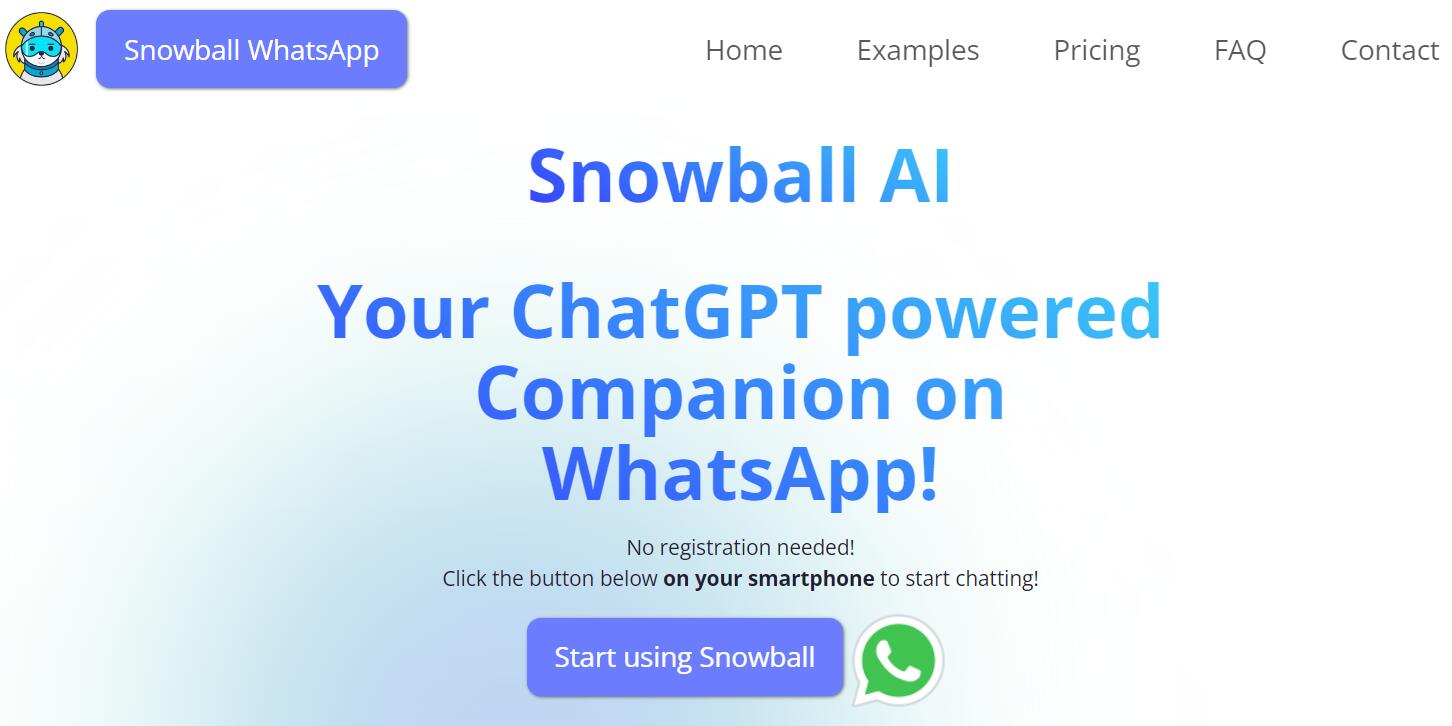 Snowball AI   ChatGPT In WhatsApp