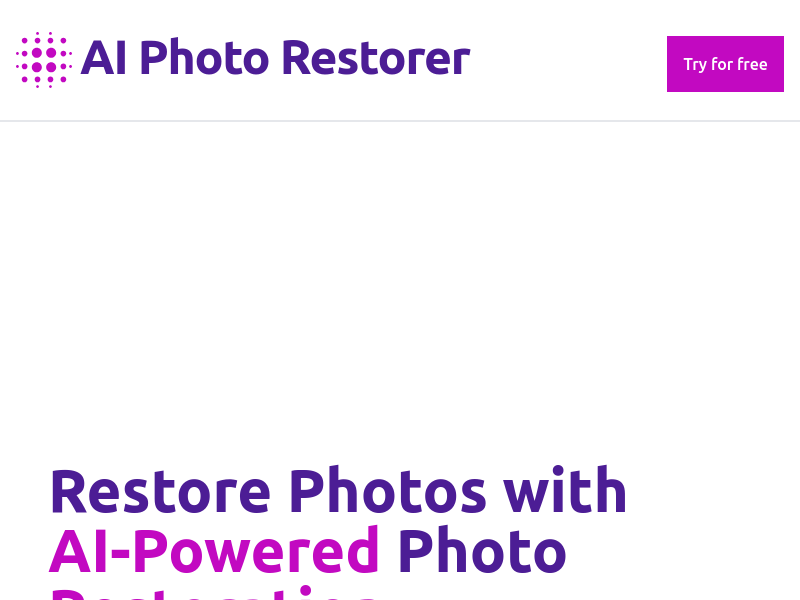 AI Photo Restorer