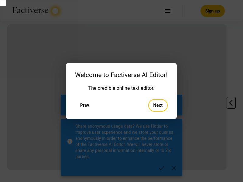 Factiverse AI Editor