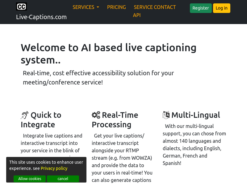 AI Based Live Captioning System