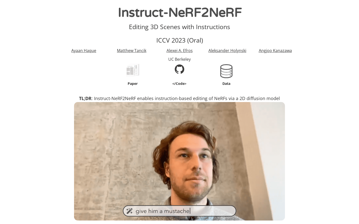 Instruct NeRF2NeRF