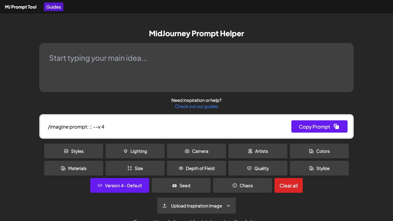 Midjourney Prompt Helper