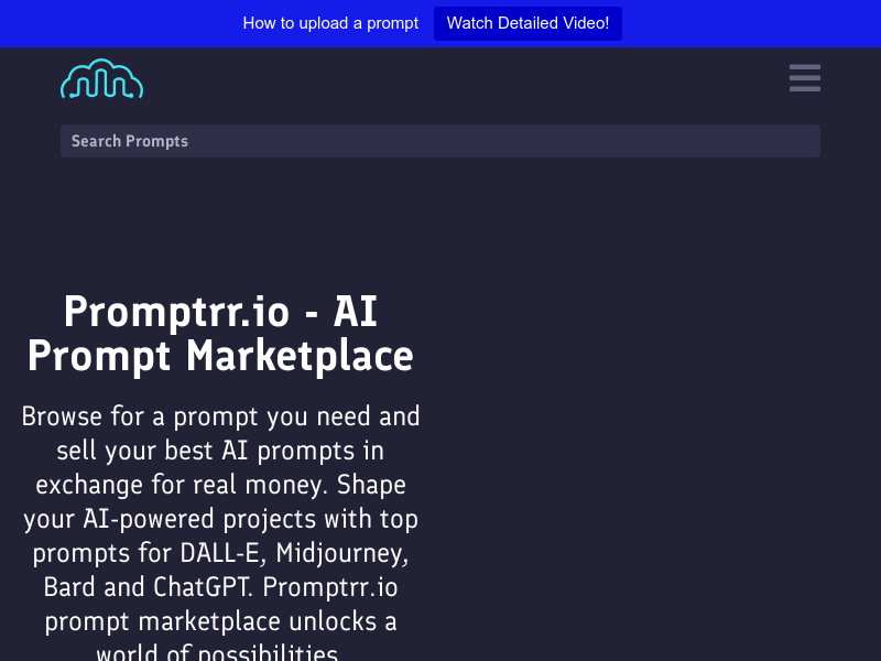 Promptrr   AI Prompt Marketplace