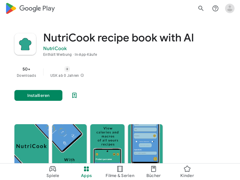Nutricook Recipe Book With AI