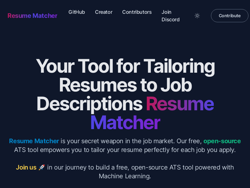 Resume Matcher