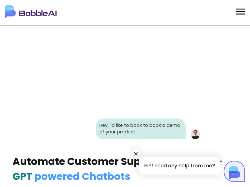 Babble AI | Chat GPT Based Chatbots