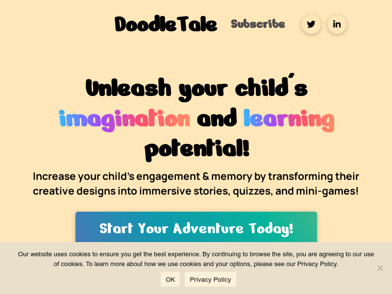 Doodletale   AI Children Creativity App