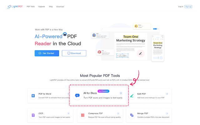 Lightpdf   AI For Docs, Edit And Convert PDF