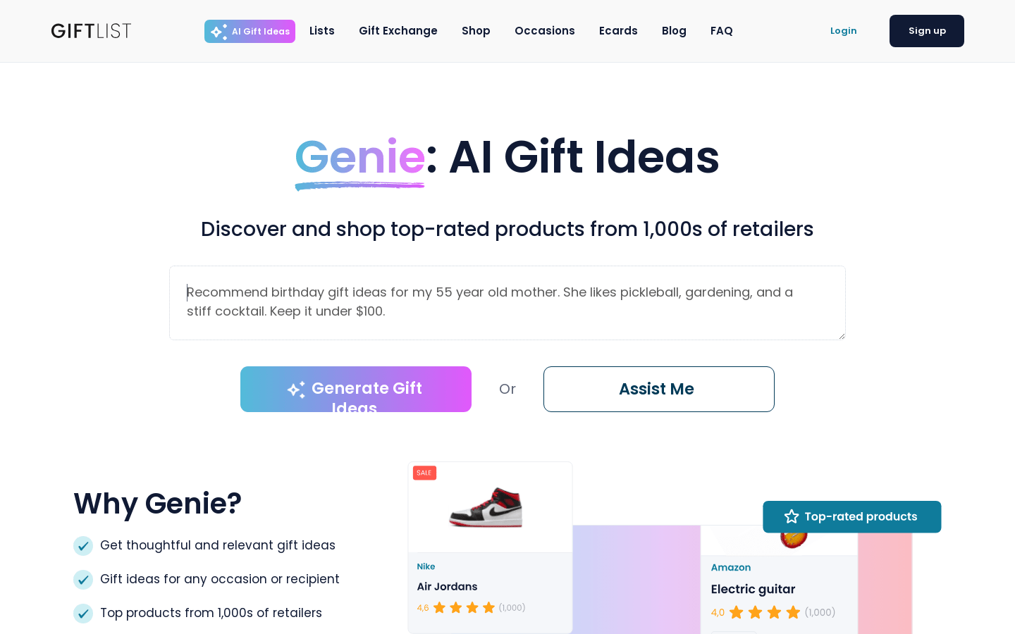 Giftlist Genie