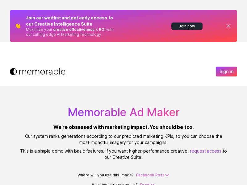 Memorable Ad Maker
