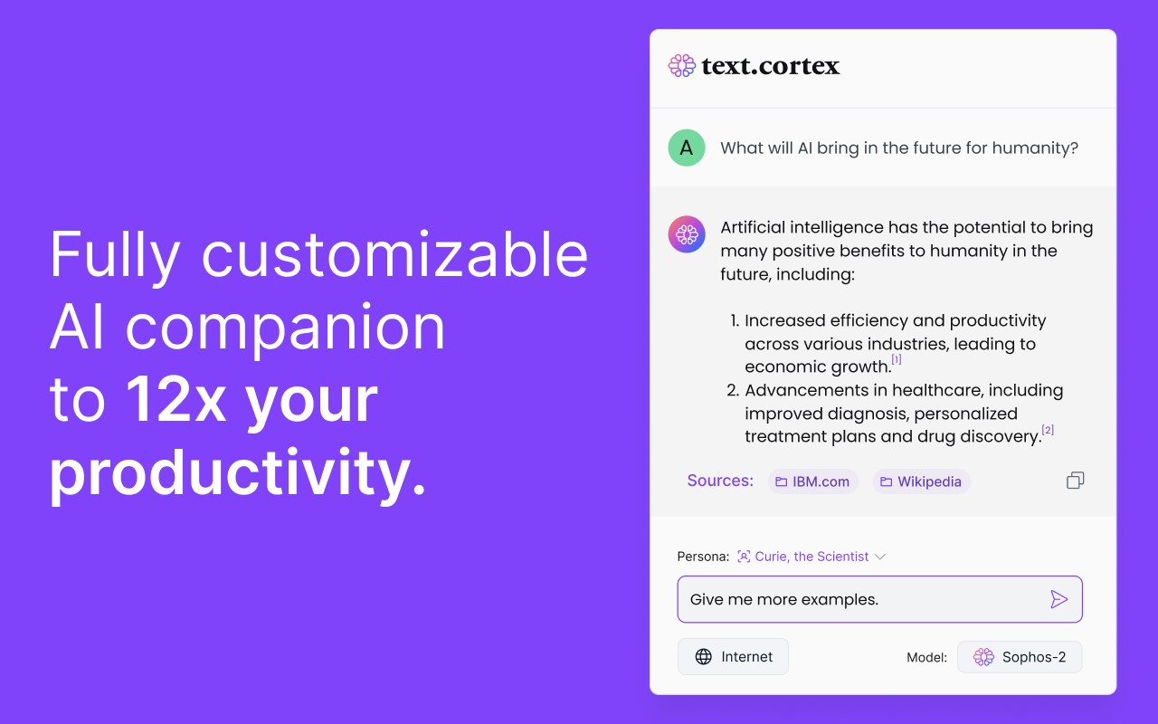 Textcortex: Zeno AI Writing Assistant