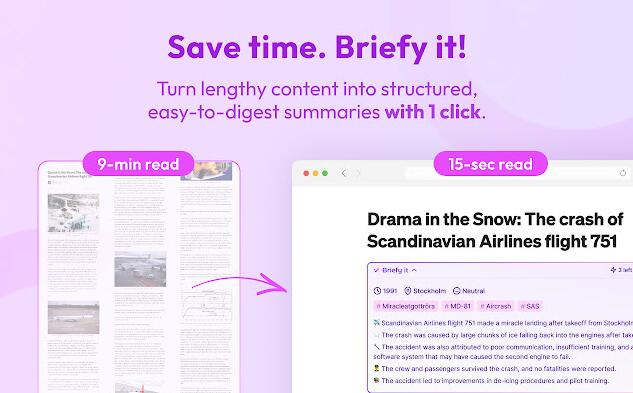 Briefy   AI Powered Content Summarizer