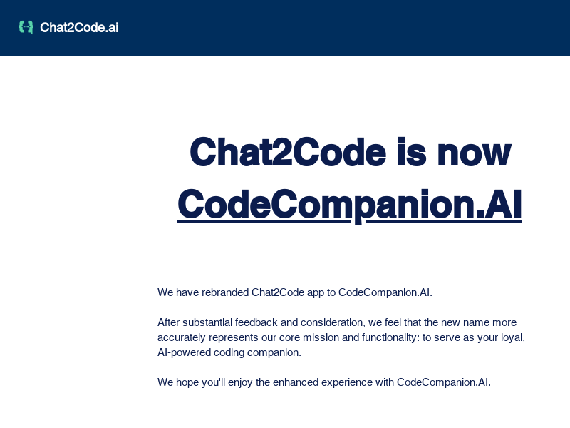 Chat2code Autonomous AI Coding & BI Tool