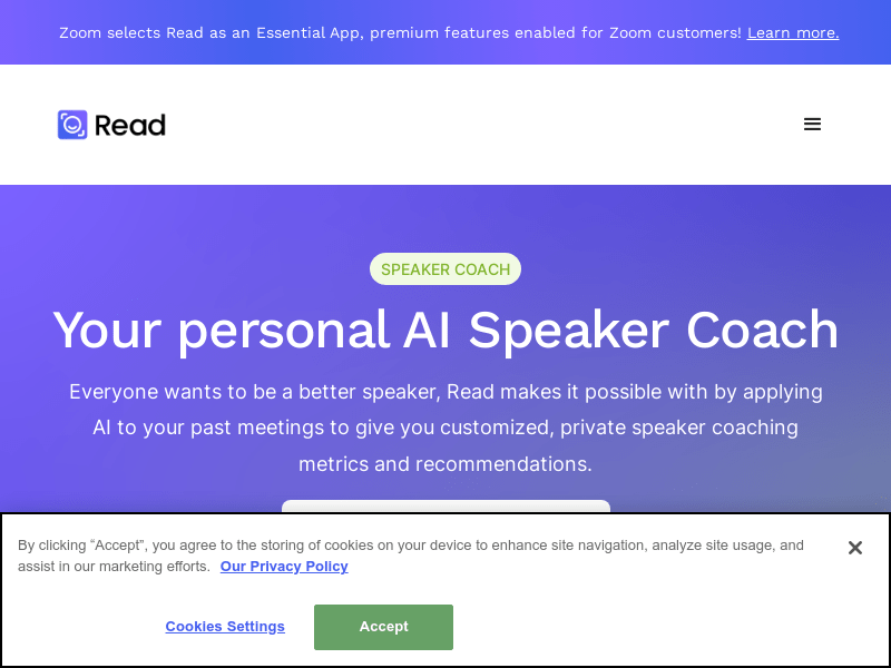 Read Speaker Coach