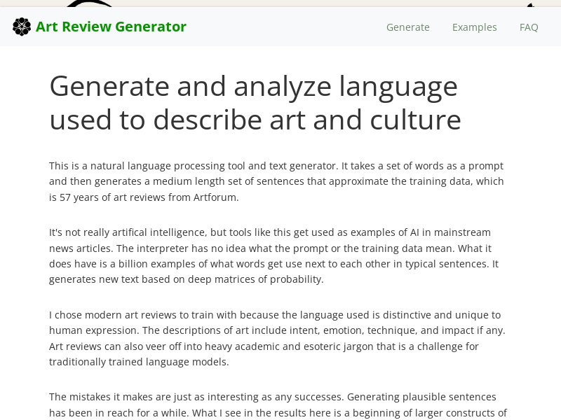 Artreviewgenerator