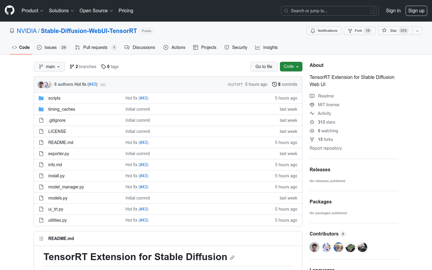 Stable Diffusion WebUI TensorRT