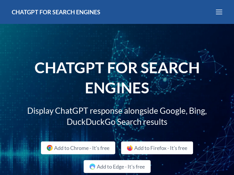 Chatgpt For Search Engines