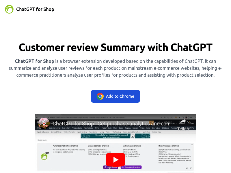 Chatgpt For Shop