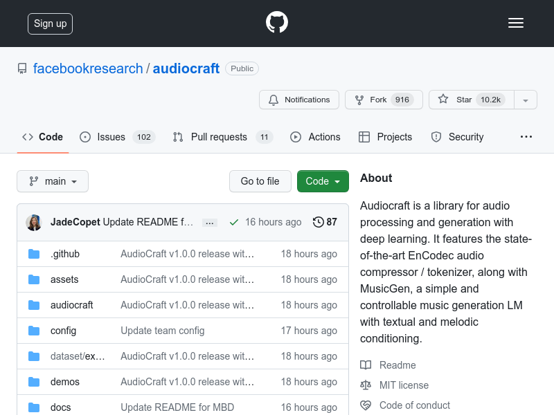 Audiocraft