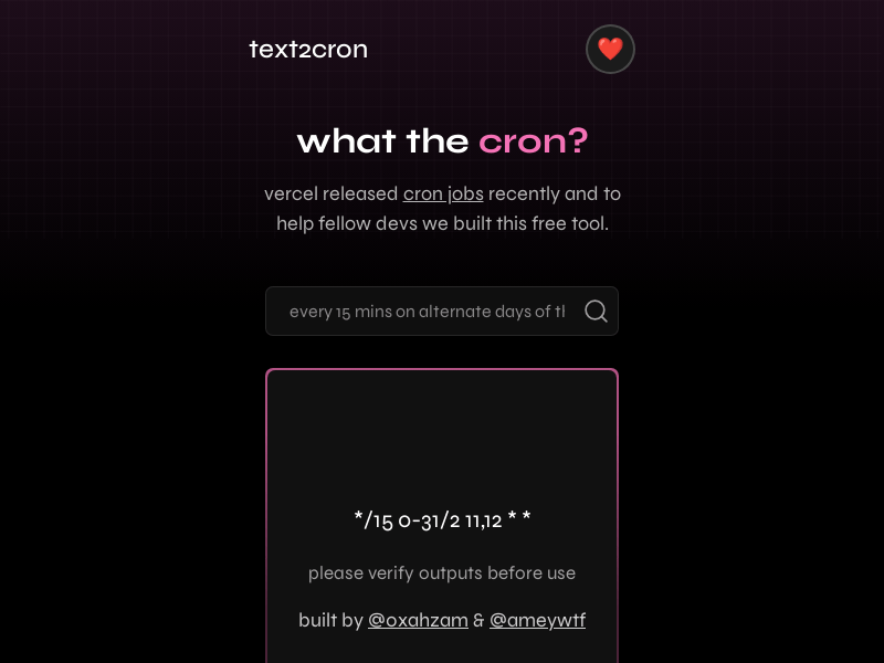 Text To Cron