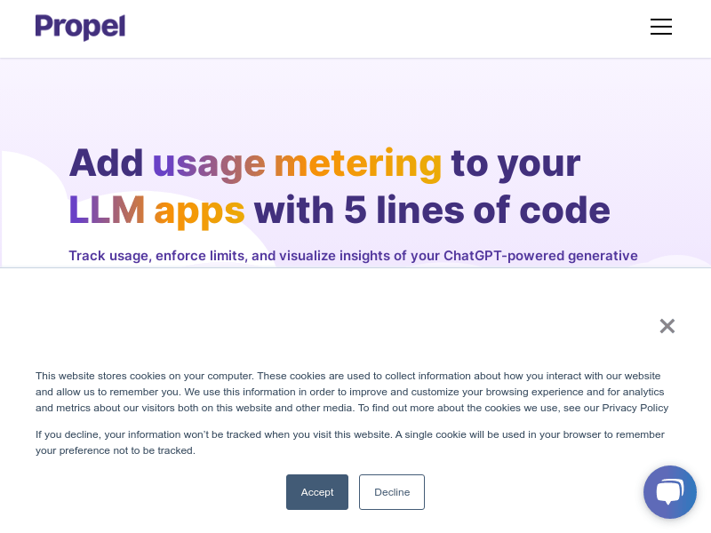 Propel For LLM Apps