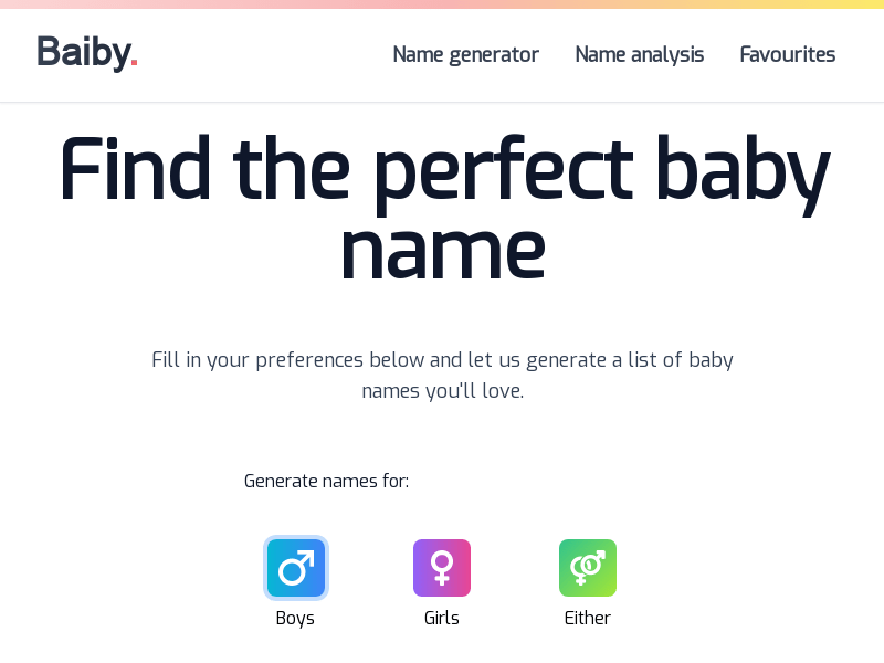 Baiby   Baby Name Generator