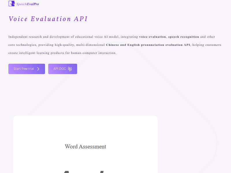 Speechevalpro API