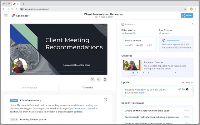 Speakeasy: AI Powered Speech Coach