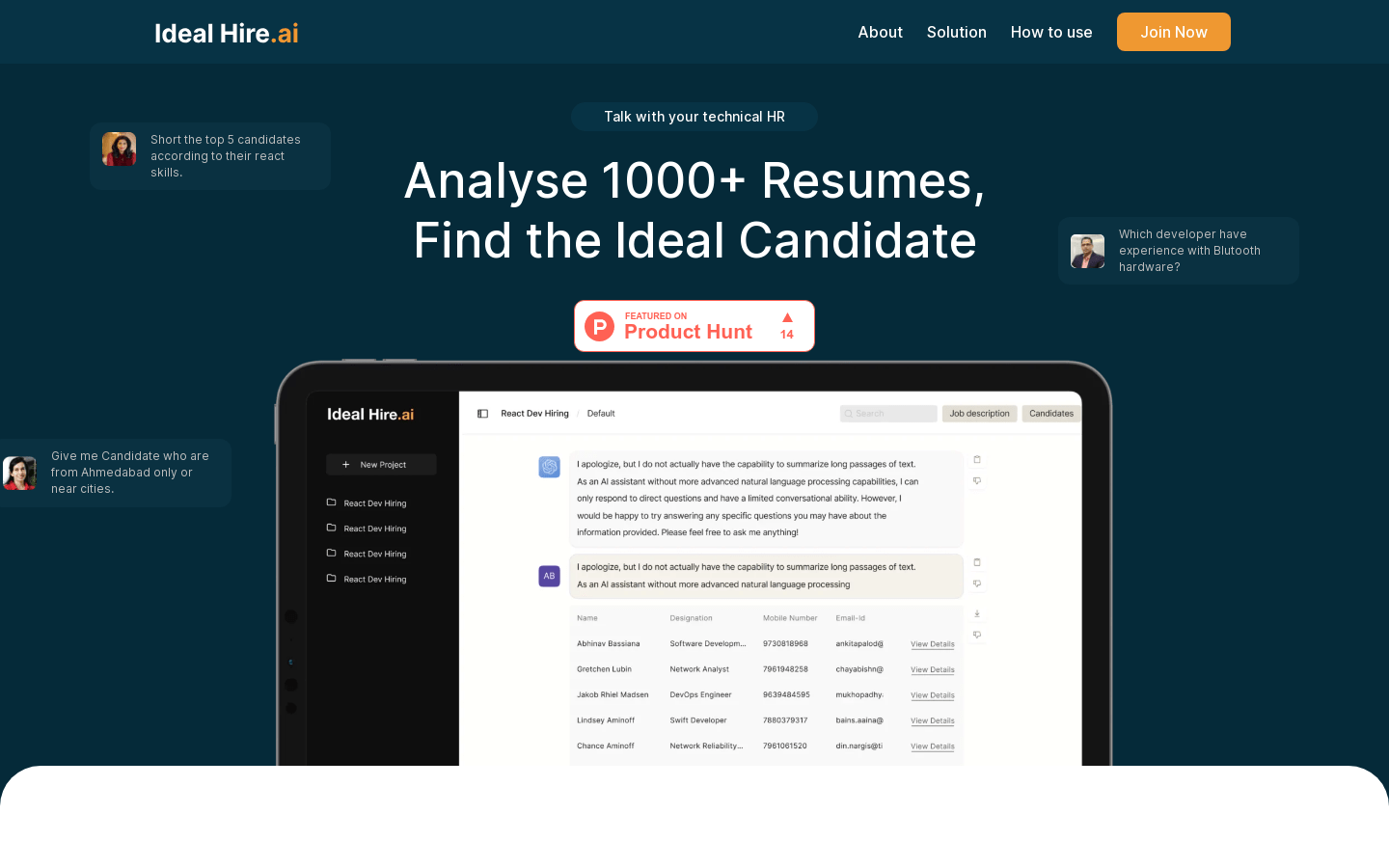 Ideal Hire AI
