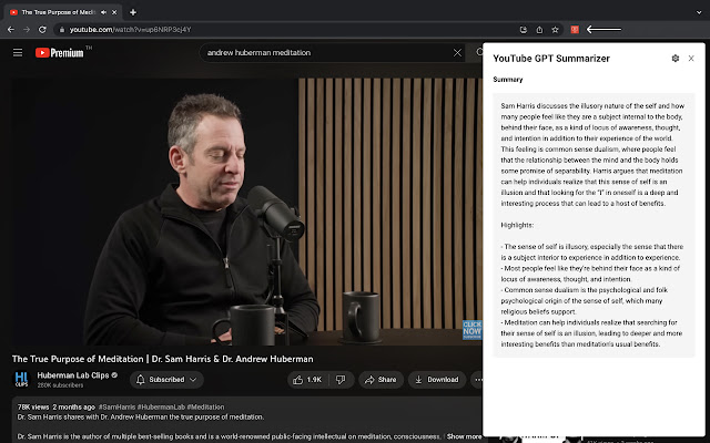 Youtube Videos Summary With ChatGPT AI