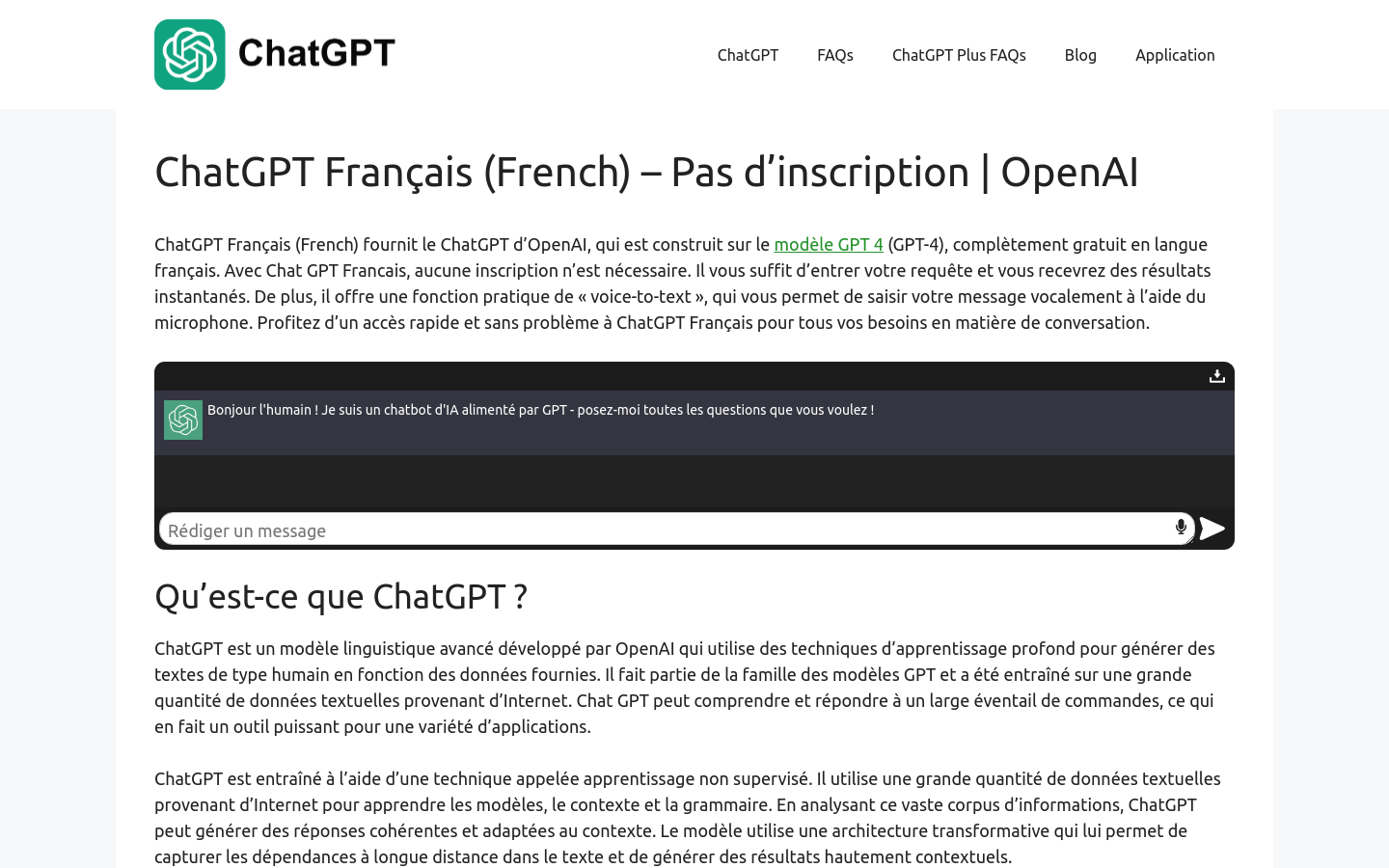 Chatgpt Français (French)