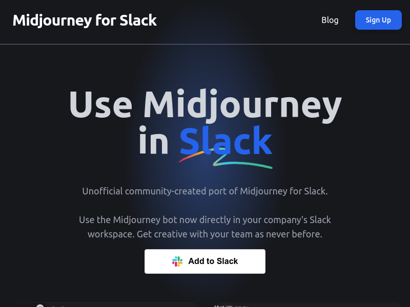 Midjourney For Slack