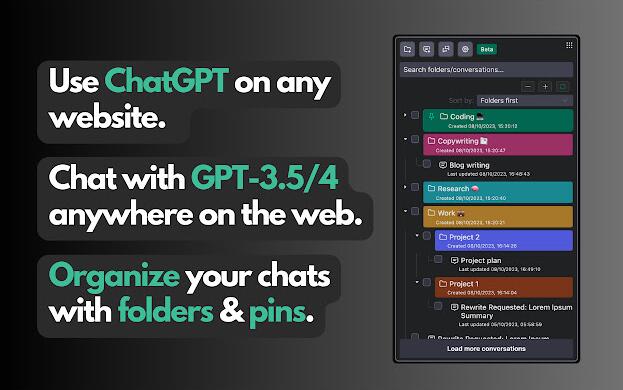 Chatgpt Folders & GPT 3.5/4 AI Online Copilot