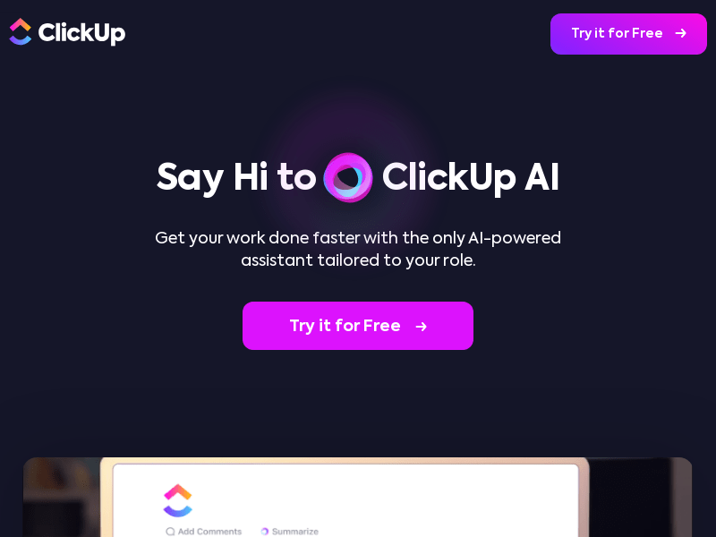 Clickup AI Writing Assistant