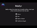 Chatgpt Mailyr: Write Emails With AI
