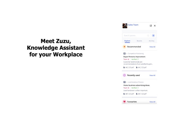Zuzu AI Knowledge Assistant For Chrome