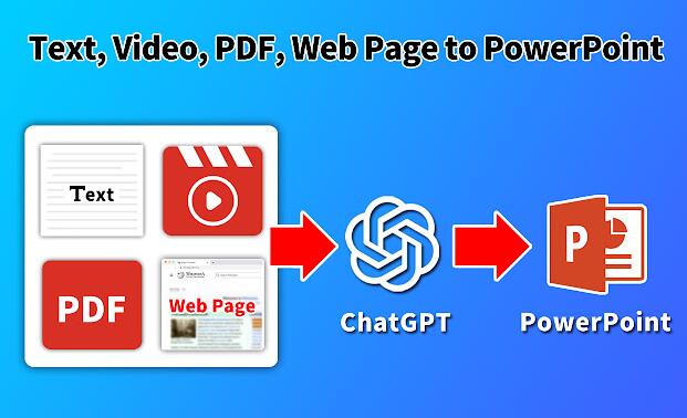GPT PowerPoint Maker  Text, Video, PDF To PPT