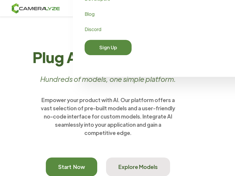 Cameralyze   No Code AI Studio
