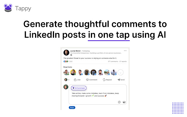 Tappy   Your AI LinkedIn Comments Assistant