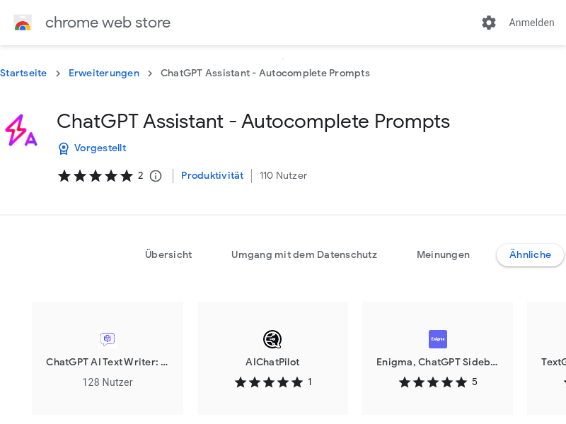 Chatgpt Assistant   Autocomplete Prompts