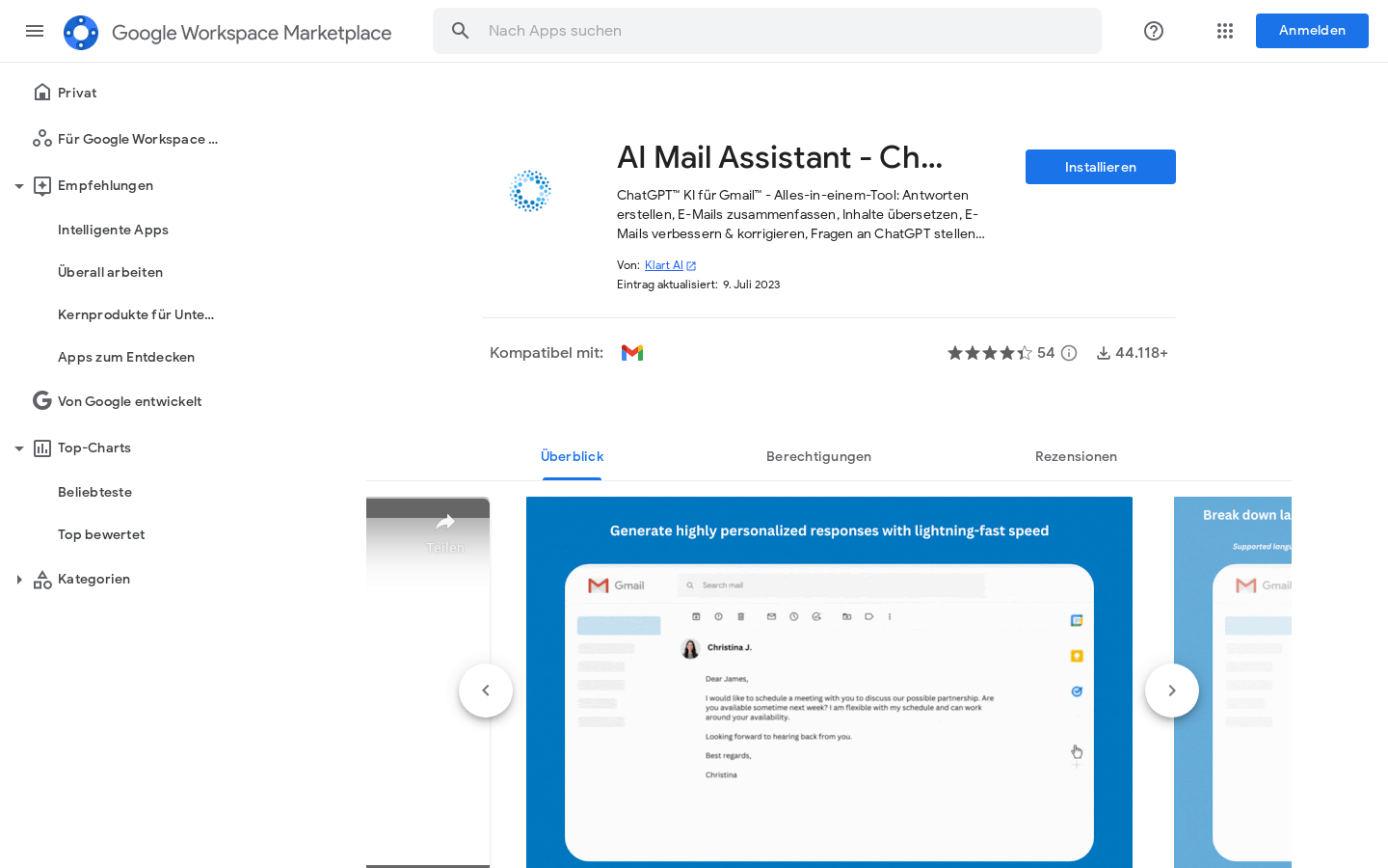 AI Mail Assistant   ChatGPT™ For Gmail™