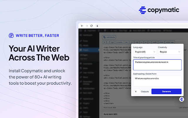 Copymatic   AI Content Writer & Chat