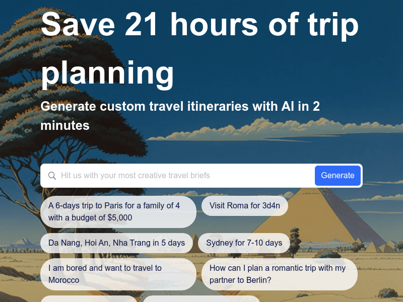 Plantrips: AI Powered Travel Planner