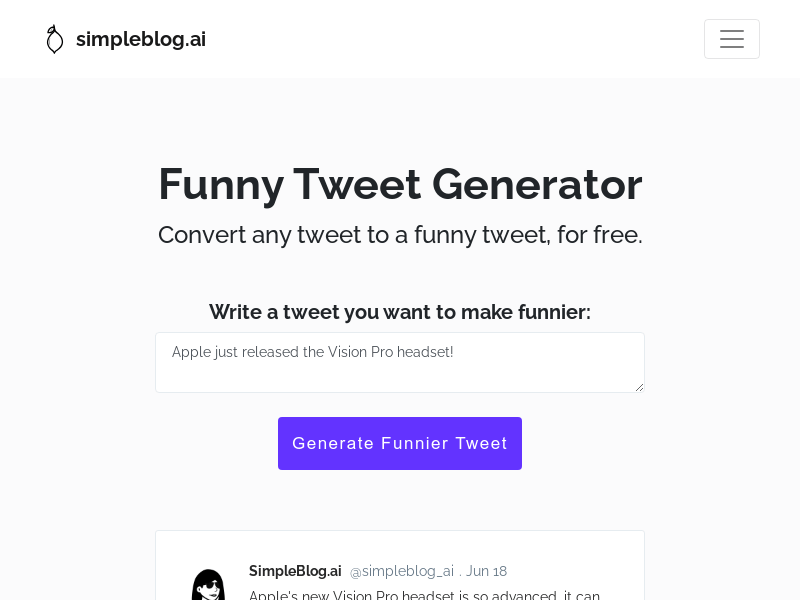 Funny Tweet Generator