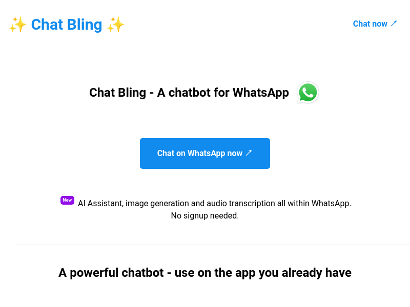 Chat Bling With AI