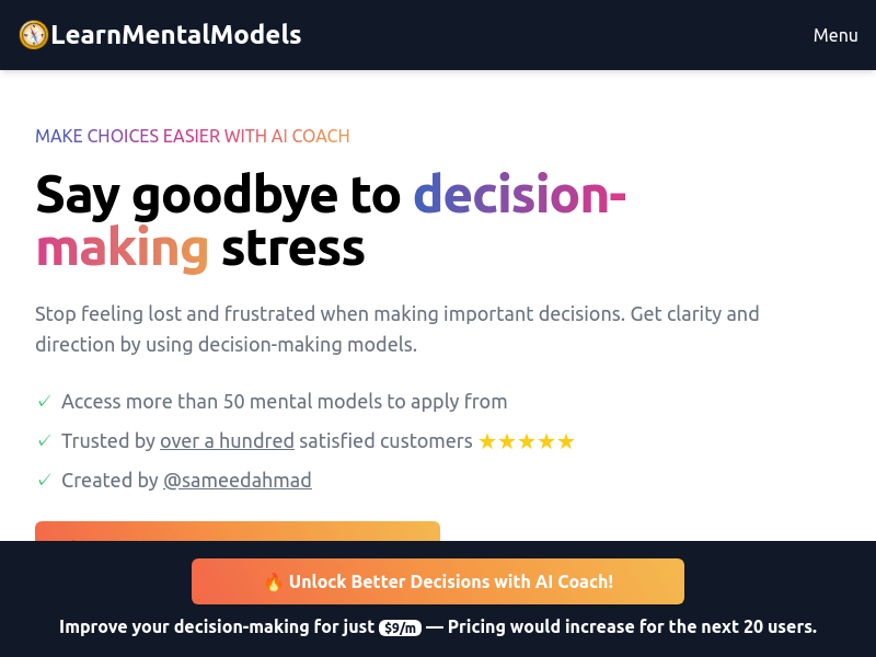 MENTAL MODELS WITH AI COACH