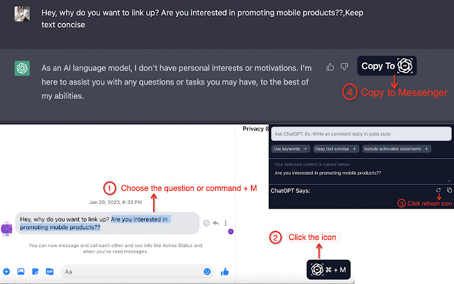 Messenger Chatbot: AI Powered By Chat GPT 4