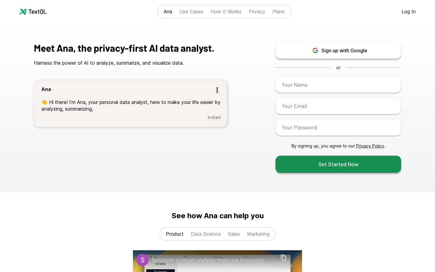 Ana By TextQL